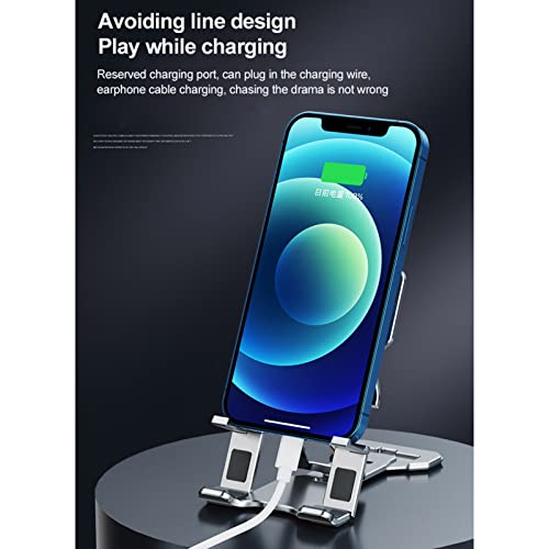 Qibok Aluminum Alloy Foldable Phone Stand, Portable Cell Phone Stand For Desk And Adjustable Height, Cell Phone Holder Cradle Dock Compatible Most Of Phone #TOP5
