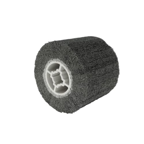 Spazzola abrasiva in nylon, manicotti abrasivi, grana 60, rullo satinato per legno e metallo, diametro 120 x 100 mm