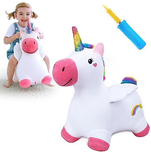 iPlay, iLearn Bouncy Pals Hopping Unicorn Horse, Toddler...