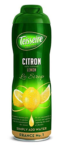 Teisseire French Syrup all natural Lemon Syrup 20.3fl.oz (600ml) â€¦ (2 Pack)