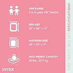 Intex Kids Travel Air Mattress Inflatable Bed Set with Raised Sides, Hand Pump, and Carrying Bag for Camping Trips and Sleepovers, (2 Pack) - Image 2
