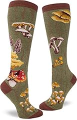 Mushroom Knee High Socks in Heather Moss