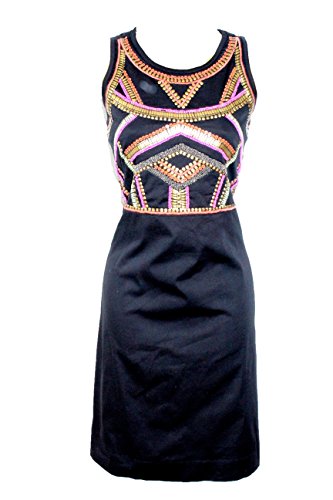 Almatrichi Vestido Brillante embroiderr Occidental para Mujer Negro Black Bright 38
