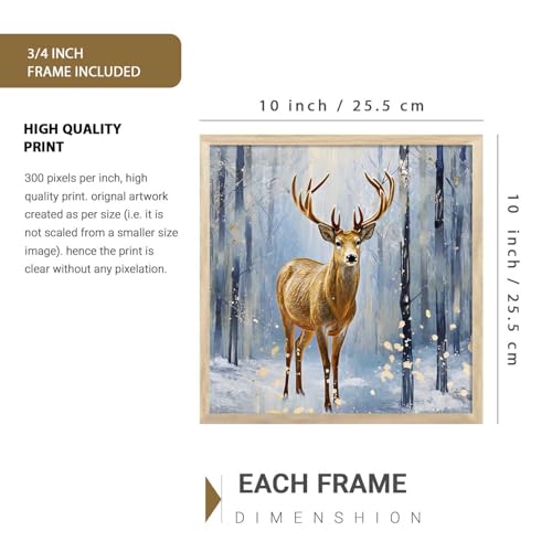 Image of kotart Aesthetic Wall Decor Paintings with Frame for Home Decoration - Painting for Living Room Bedroom Office - Framed Painting for Wall Decoration - Pack of 4 (Art 3, Big (13x17 or 13x13 inch))