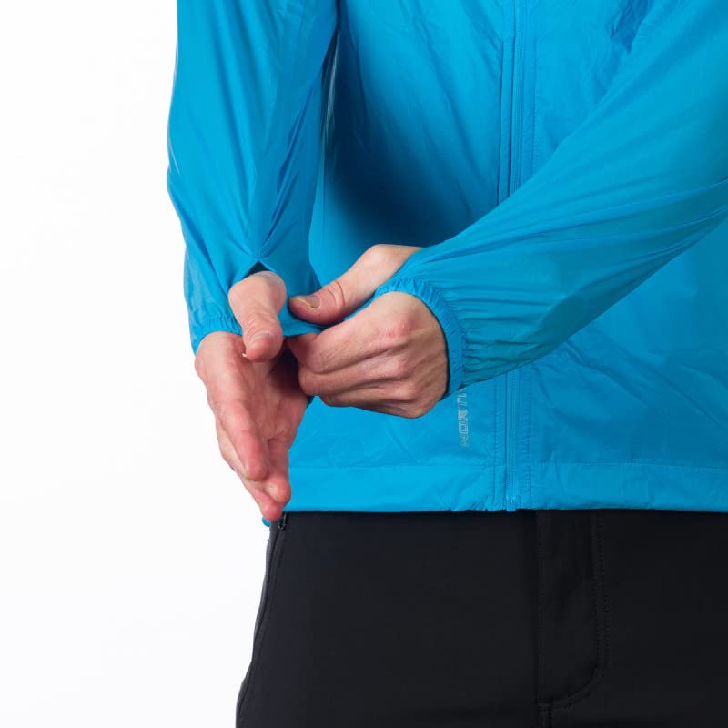 NORTHFINDER Chaqueta impermeable para hombre, empaquetable, multideporte, para bicicleta, ultraligera, para correr, senderismo, montañismo, ropa deportiva, chaqueta NORTHCOVER, azul, XXL