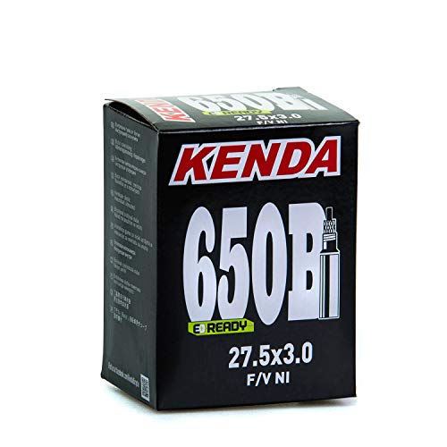 Cámara de Aire para Bicicletas - Cámara Presta de 32 mm - 27,5 x 2.1/2.35 - Espeso de 1 mm - Cámara de Bici Antipinchazos - Para Bicicleta Montaña - Autosellante Incorporado - Color Negro - Kenda