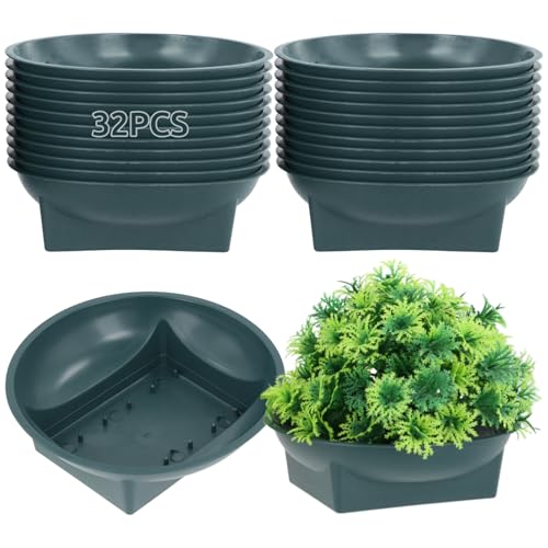 32-Pack Floral Foam Bowls for Floral Arrangements, Large Round Design for Events, Weddings, and Holiday Celebrations