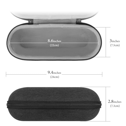 Image of Geekria Shield Speaker Case Compatible with Beats Pill Case Cover, Replacement Hard Shell Portable Speaker Protective Carrying Bag with Keychain Hook (Dark Grey)