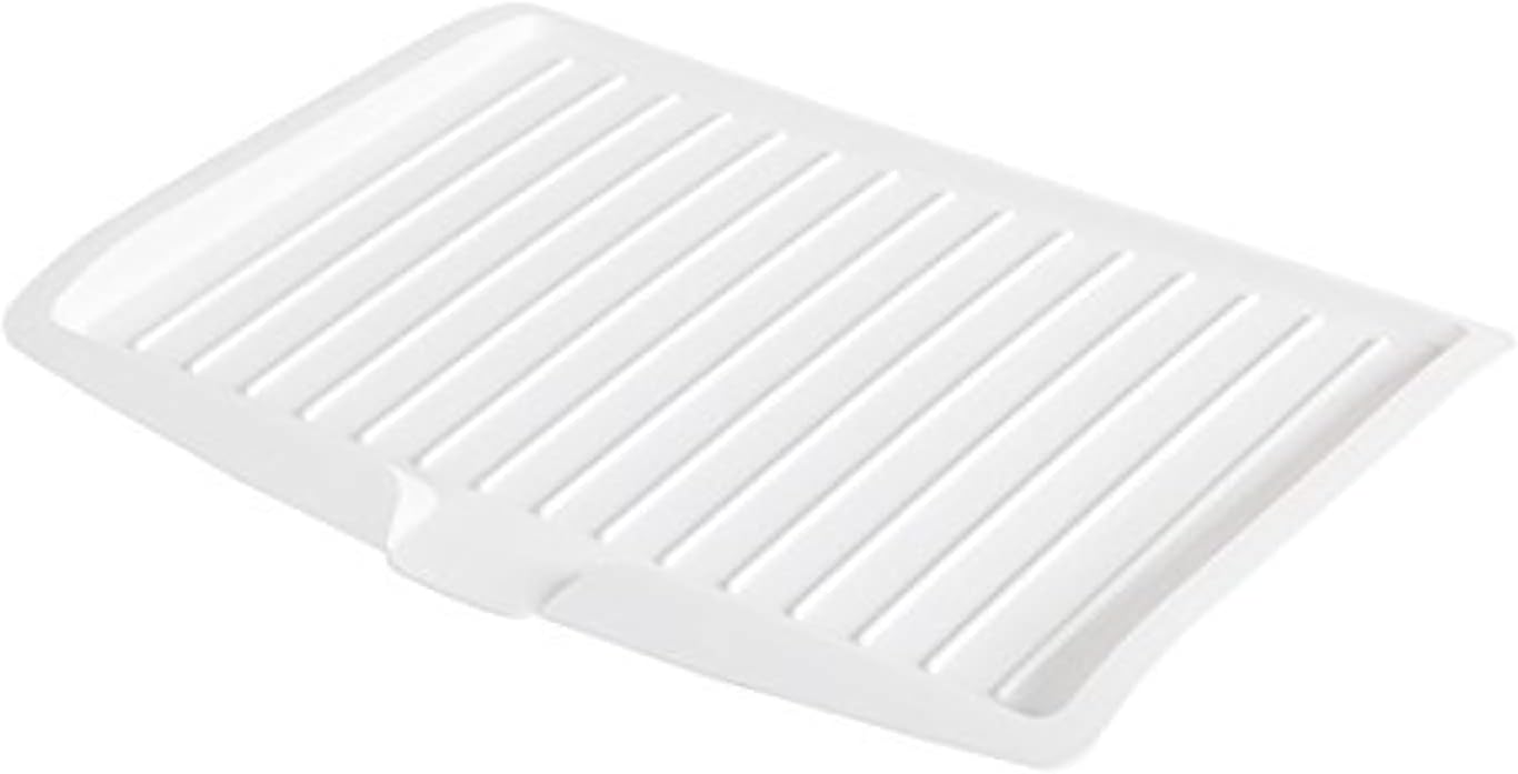 Kitchen Utility Draining Board, Light Weight, Space Efficient, Water Drain (White)