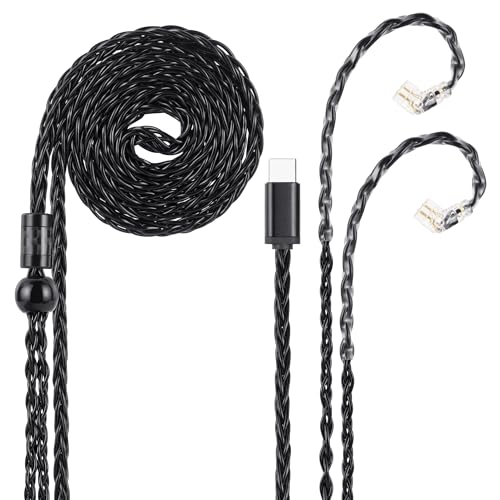 USB-C - fA QDC (ߍ݌^2s) IEM oXCzP[uA8RA OCC ⃁bL HiFi CzP[uACC[wbhtHp̒_ȃfW^I[fBIAbvO[h (1.3mAubN)