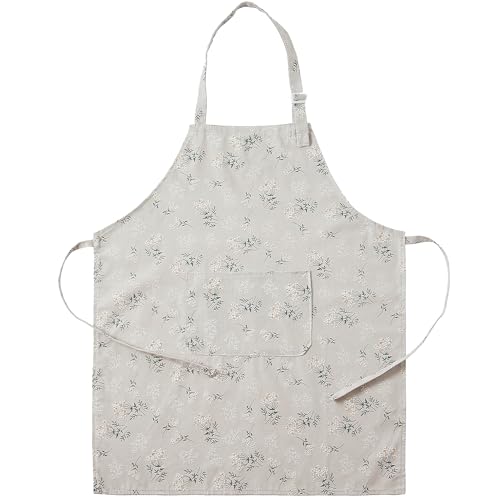 Japanese Style Apron with Pockets, Adjustable Belt Apron for Women and Men, Cute Country Style...