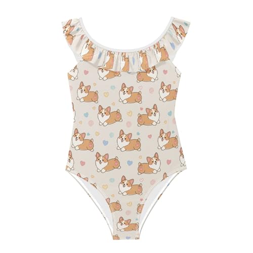 Traje de baño de una pieza para perritos, ideal para las vacaciones de niñas de 3 a 6 años