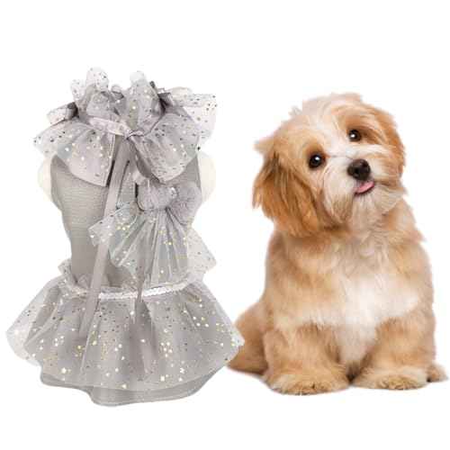 Vestido térmico grosso leve respirável com laço para cães: confortável e à prova de frio, roupa clás