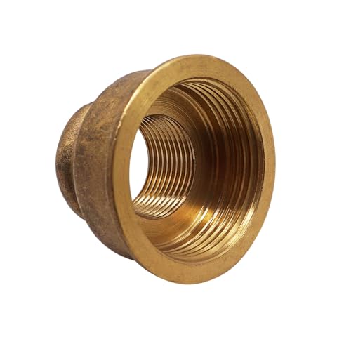 SKIR'CO (1 pz) Presa di riduzione in ottone 3/4 x 1 1/2 filettatura interna, raccordi per tubi in ottone, connettore riduttore, filettatura BSP femmina