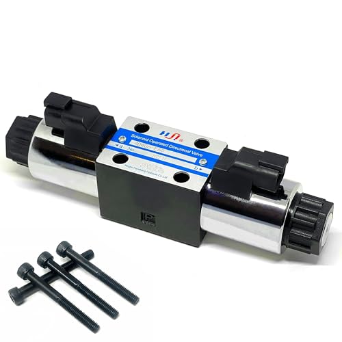Hydraulic Valve Directional Control Electric Solenoid D03 (NG6) Size-6 3-Position 4-Ports 2-Pin 4-Way (Size 6, Deutsch 12VDC) by Hanshang Hydraulic - Used condition - US$78.29