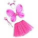 SOIMISS Fee Prinzessin Tutu Kostüm Set Schmetterling Kostüm Set mit Kleid Flügel Zauberstab Und Stirnband Geschenke für Kinder Halloween Dress Up Party Liefert Gefälligkeiten