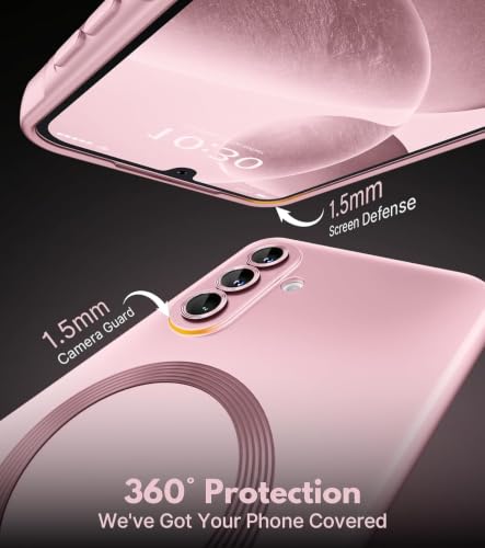 Image of DIZORO Samsung A27 Case, Compatible with Mag Safe Back Cover, Matte Luxury Metallic Luster Flexible TPU Wireless Charging Shockproof Case with Camera Protector (Metallic Silver)