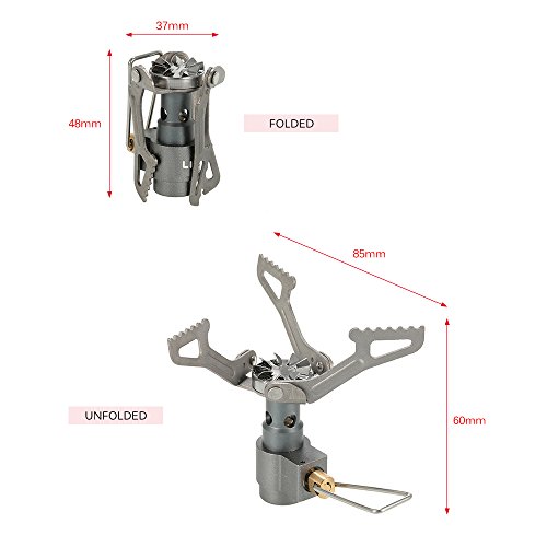 Fogão Externo, Romacci Fogão a gás de liga de titânio + adaptador de tanque de gás