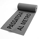 Passatoia al Metro | Tappeto Cucina Antiscivolo - Lavabile | Tappeto Corridoio - Cucina - Ingresso | Passatoia al Metro per Eventi - Matrimonio | Galeone | 1 x 1 m | Grigio