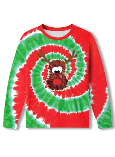 BesserBay Unisex Kid's Christmas Ugly Top Funny Long Sleeve Shirt 4-12 Years