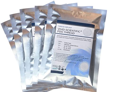 PDO Threads Screw Twist 29G x 38mm - 50 pcs | FREE 2-5 DAY SHIPPING | VIVID-SCIENTIFIC Thread Lift | Reduce Wrinkles, Tighten, Volumize, Stimulate Collagen for 2-3 Years