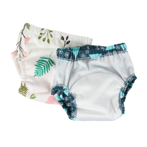 VANZACK 2 Piezas Pantalones Entrenamiento Niña Reutilizables Algodón Suave Impermeables para Niñas