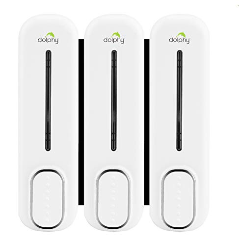 Image of DOLPHY ABS Liquid Soap Dispenser For Bathroom & Kitchen -300Ml-Set Of 3,White