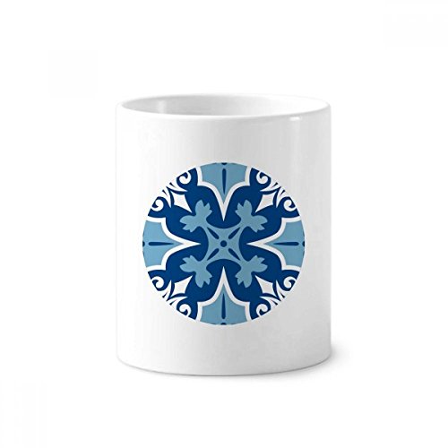 Céramique Maroc fleur pot stylos et brosse à dents stable de 350ml lavable