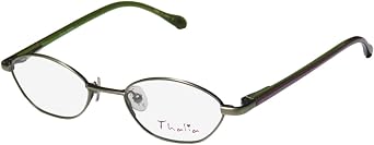 Thalia Franca Womens/Ladies Rxable For Adults Designer Full-rim Spring Hinges Eyeglasses/Spectacles 43-17-130, Green/Purple