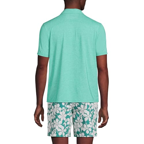 Lands' End Men's UPF 50 Short Sleeve Johnny Collar Polo Rash Guard Shirt2
