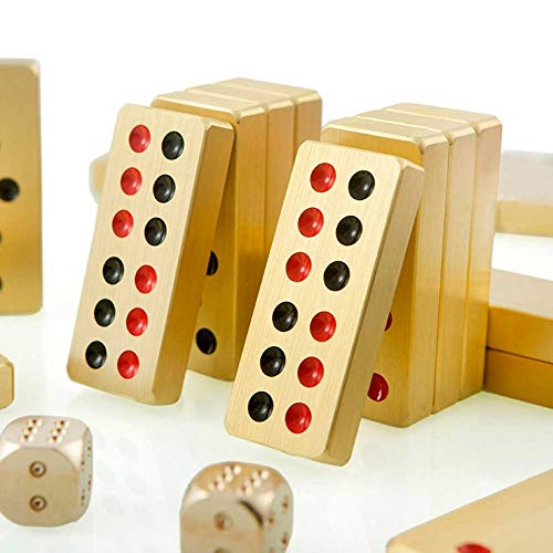 Juego de Mesa Pai Gow con 32 fichas y 2 dados miniatura 4