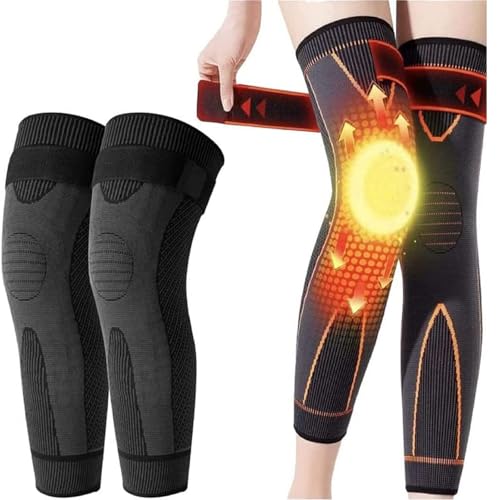 Aicao Knee Protection for Warm, Tourmaline Acupressure Selfheating Shaping Knee Sleeve, Wormwood Self-Heating Knee Pads,Knee Heating Pads for Woman and Man (Black,M)