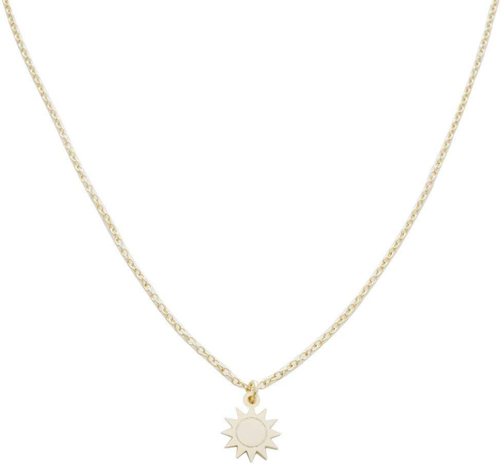 Honeycat Magic Charm Sun Necklace in Gold, Rose Gold, or Silver | Minimalist, Delicate Jewelry