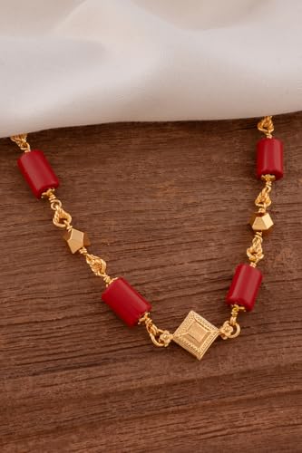 Image of Radha's Creations jewellery GSB mangalorean chain for women one gram gold