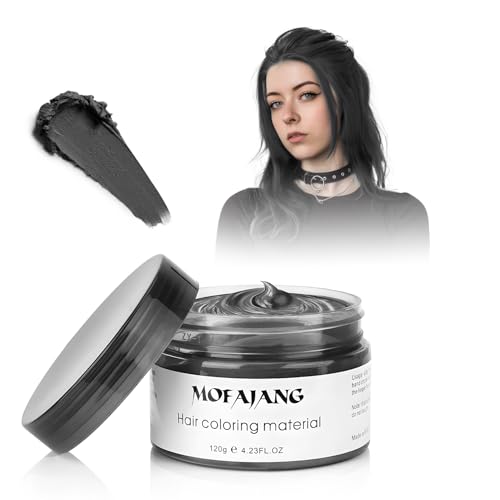 Gray-Black Temporary Hair Color Wax - SOVONCARE Washable Gray Hair Dye for Men & Women, All-Day Hold Disposable Hair Styling Clays for Party, Cosplay & Daily 4.23 oz