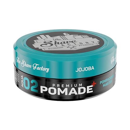 The Shave Factory Pomada prémium de 150 ml 02 Pompadour Master con jojoba extra Hold & Shine