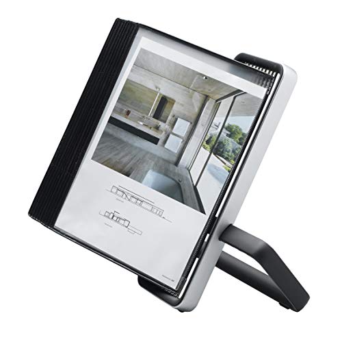Tarifold Es 744117 - Expositor de sobremesa A4 para catálogos VEO con 10 fundas PVC, Negro