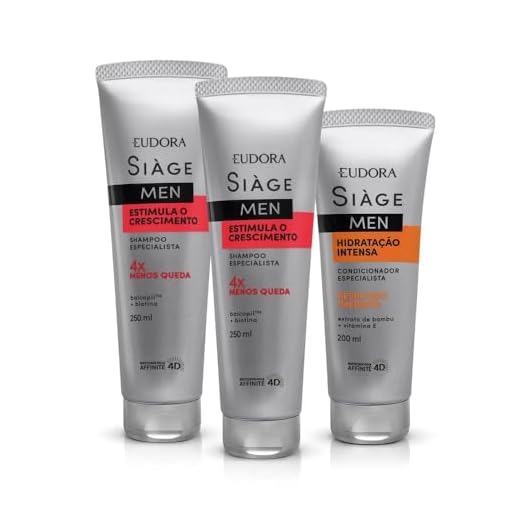 Eudora Kit Siàge Men: Shampoo Estimula o Crescimento 2x250ml + Condicionador 200ml