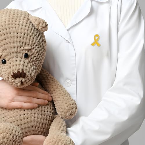 Yadiana 10Pcs Ribbon Awareness Pins Bulk - Breast Cancer, Mental Health, HIV AIDS, Heart, Child Abuse Prevention, Purple Blue Green Red Yellow Pink Enamel Lapel Brooches for Charity Fundraising Event4