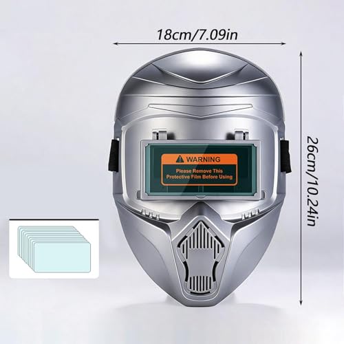 Casco de protección transpirable con pantalla antideslumbrante para soldar 5