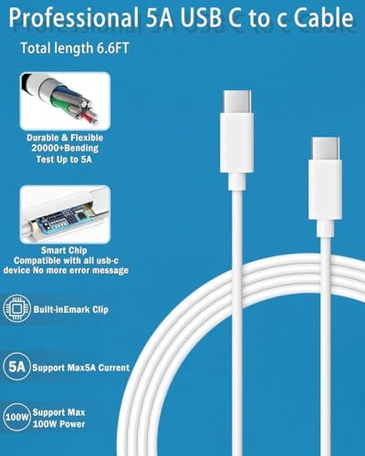 Chargeur USB C 100W charge rapide pour MacBook Pro 16