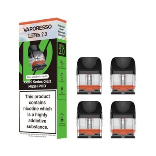 VAPORESSO XROS Replacement Pods 0.6 Ohm Mesh [Pack of 4]