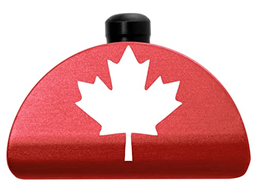 NDZ Performance Aluminum Grip Plug for Glock Gen 1-3 G17 G19 G20 G21 G22 G23 G24 G31 G32 G34 G35 – 6061-T6 Anodized with Custom Laser Engraving – Red Finish – Canadian Maple Leaf