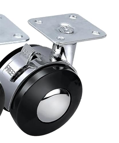 Roulettes en alliage de zinc premium de 2 pouces à frein plat pour mobilier moderne