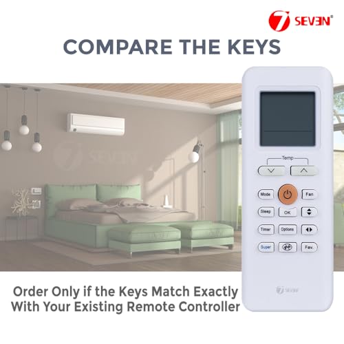Image of 7SEVEN Compatible for Carrier Ac Remote Original RG70A /BGEF Model 205 Suitable for Split and Window Air Conditioner of 1 1.5 2 Ton Carrier ac