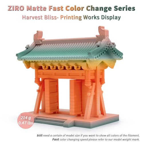 Image of ZIRO PLA Filament Rainbow, 1.75mm 1kg, Fit Most 3D Printer, Harvest Bliss