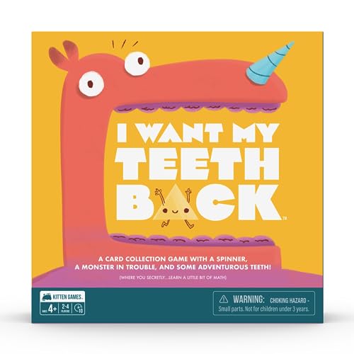Exploding Kittens I Want My Teeth Back 2-4 Players - Ages 4+ - 10 Minutes to Play - Educational Board Game for Kids