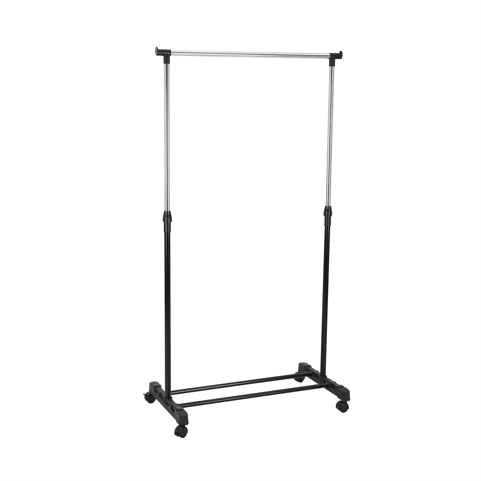 Clothes Rail Clothes Rack with Wheel Single Pole Clothes Adjustable Hanging Rails Hanger Clothes Storage Rack with Casters Coat Storage Rack for Bedroom and Cloakroom