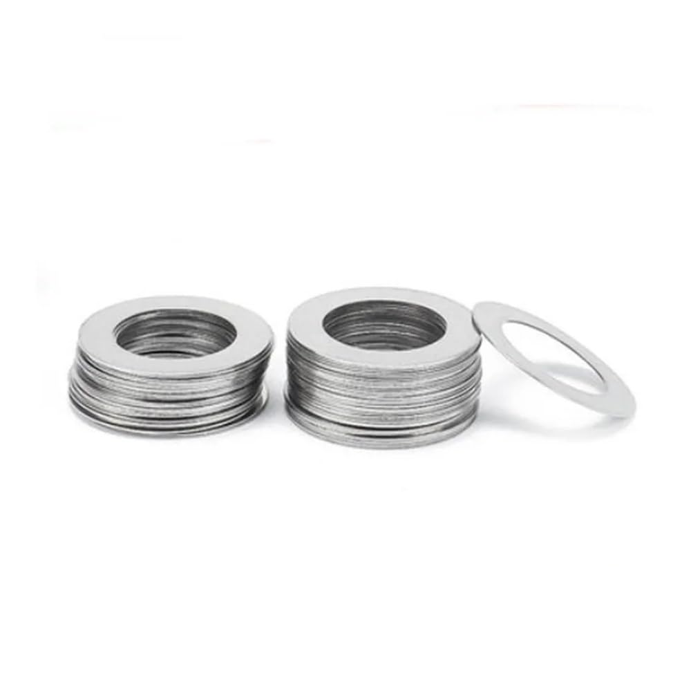 Platte Sluitringen 50 stks M3 M4 M5 DIN988 304 Rvs Ultra Dunne Platte Ring Ultradunne Aanpassen Pakking Shim Dikte 0.1 0.2 0.3 0.5mm