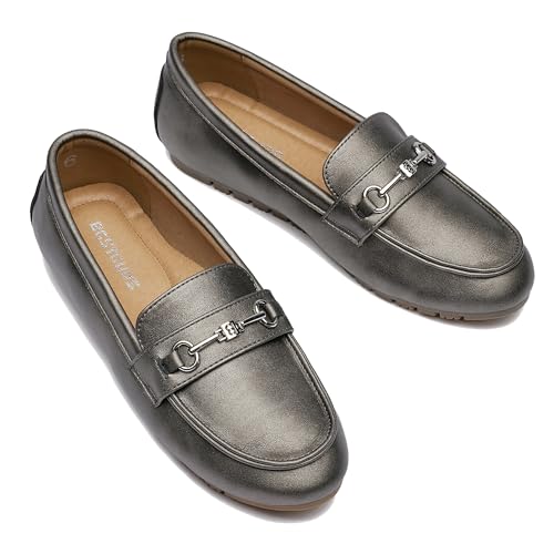 Image of BGSTGUDS Women's Wide Loafers Shoes Cute Dressy Shoes Ladies Comfort Slip Ons Work Shoes